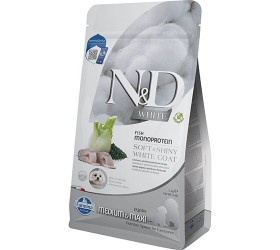 N & D WHITE PUPPY MEDIUM & MAXI SEA BASS & SPIRULINA & FENEL N & D WHITE PUPPY MEDIUM & MAXI SEA BASS & SPIRULINA & FENEL
