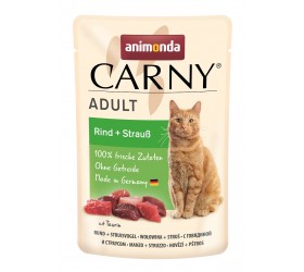 Animonda CARNY POUCH ADULT BEEF + OSTRICH