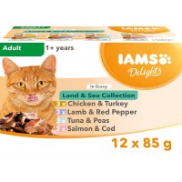Iams ADULT DELIGHTS LAND & SEA IN GRAVY COLLECTION