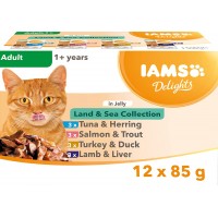 Iams ADULT DELIGHTS LAND & SEA IN JELLY COLLECTION
