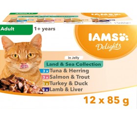 Iams ADULT DELIGHTS LAND & SEA IN JELLY COLLECTION
