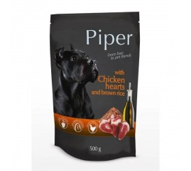 Piper ADULT CHICKEN HEARTS + BROWN RICE POUCH